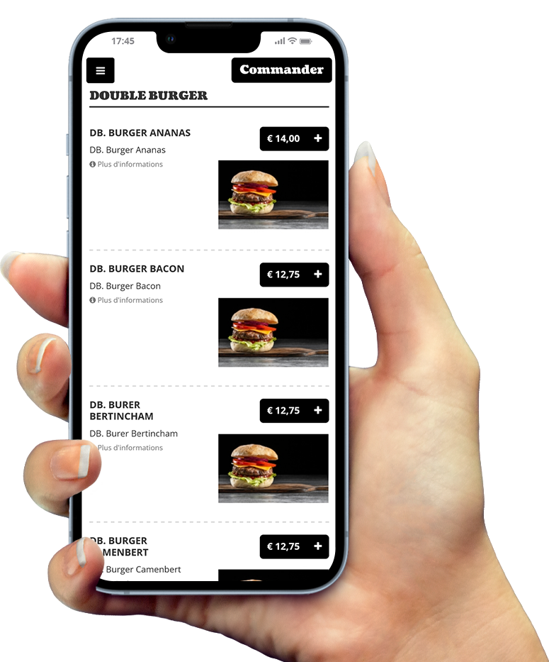 Exemple de notre application sur smartphone